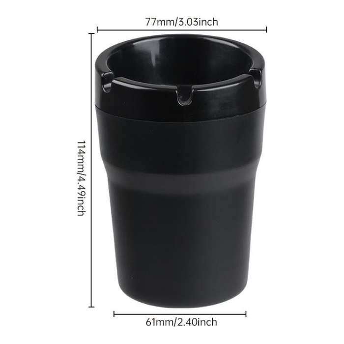 SHUNWEI SD-1209 Car Cigarette Ashtray Car Cup Holder (Black)