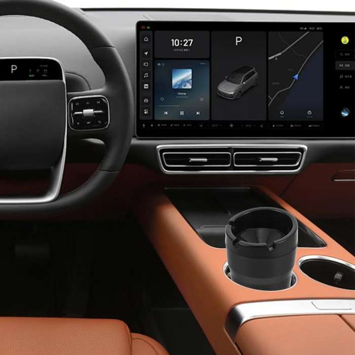 SHUNWEI SD-1209 Car Cigarette Ashtray Car Cup Holder (Black)