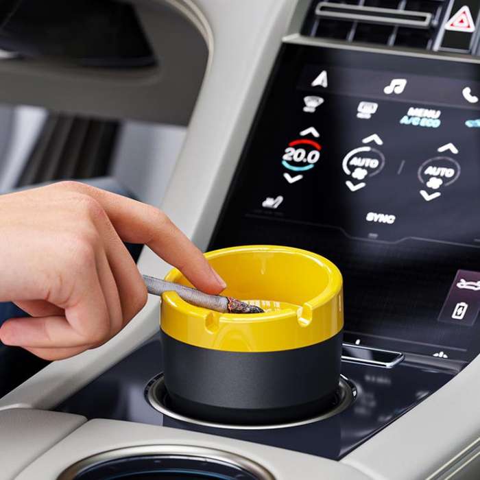 SHUNWEI SD-1209 Car Cigarette Ashtray Car Cup Holder (Black)
