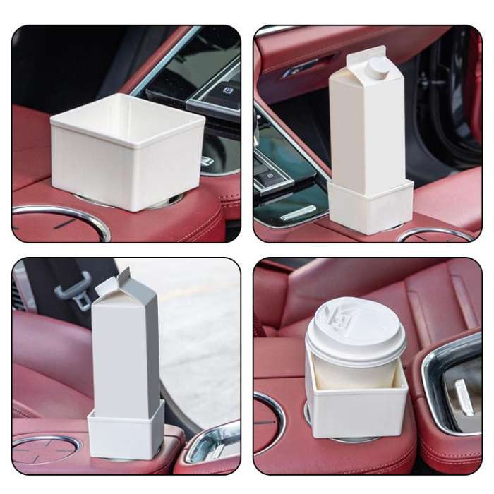 SHUNWEI SD-1034 Car Cup Holder Expander Square Drink Holder (White)