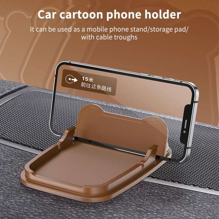 SHUNWEI SD-1133 Car Dashboard Anti-Slip Storage Pad Phone Holder (Brown)