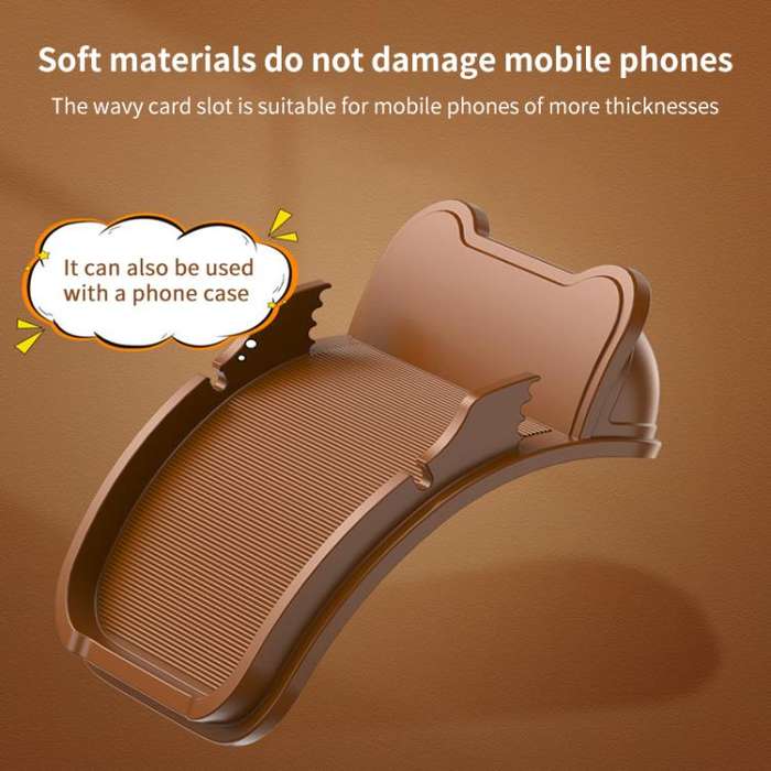 SHUNWEI SD-1133 Car Dashboard Anti-Slip Storage Pad Phone Holder (Brown)