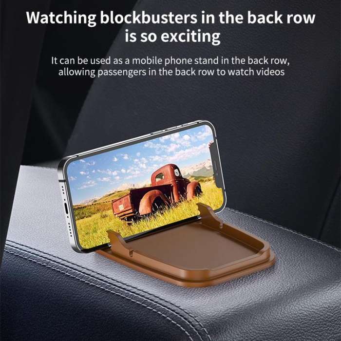 SHUNWEI SD-1133 Car Dashboard Anti-Slip Storage Pad Phone Holder (Brown)