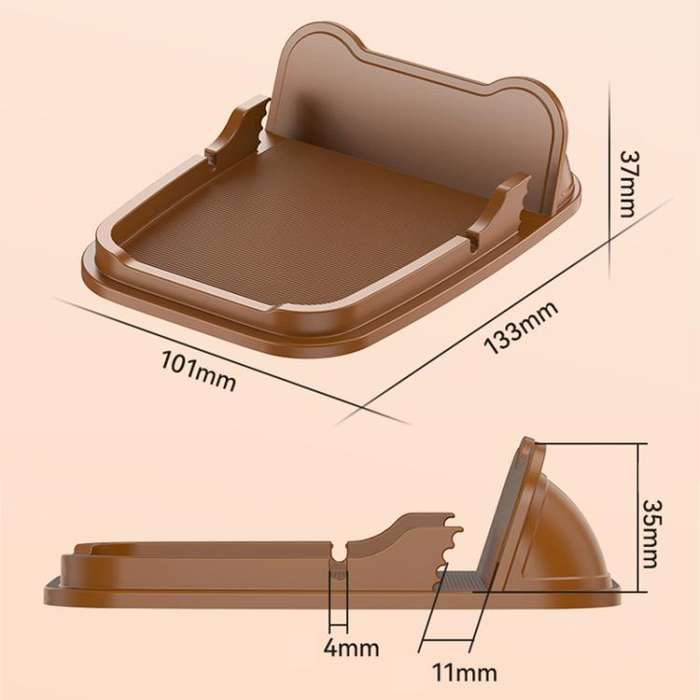 SHUNWEI SD-1133 Car Dashboard Anti-Slip Storage Pad Phone Holder (Brown)