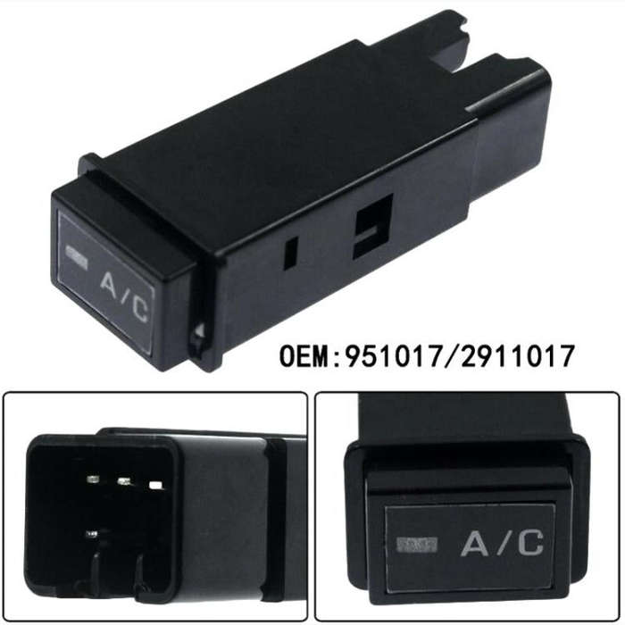 Car A/C Air Conditioner Button Switch for Toyota 4Runner Tacoma 951017 2911017 (Black)