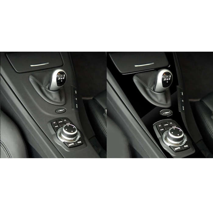 Car Right Drive Gear Panel Decorative Sticker for BMW M3 07-13 E92(Black)