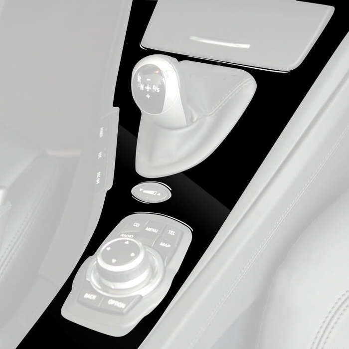 Car Left Drive Gear Panel Decorative Sticker for BMW M3 07-13 E92(Black)