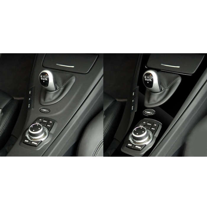 Car Left Drive Gear Panel Decorative Sticker for BMW M3 07-13 E92(Black)