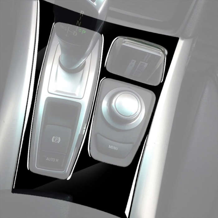 Car Left Drive Gear Panel Decorative Sticker for BMW X5 E70 2008-2013 / X6 E71 2009-2014(Black)