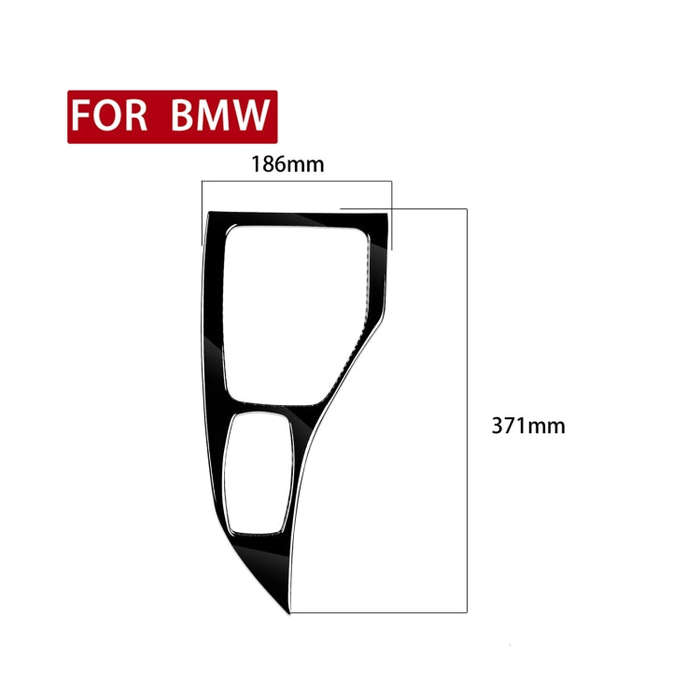 Car Right Drive Gear Panel Outer Frame Decorative Sticker for BMW X1 E84 2011-2015(Black)