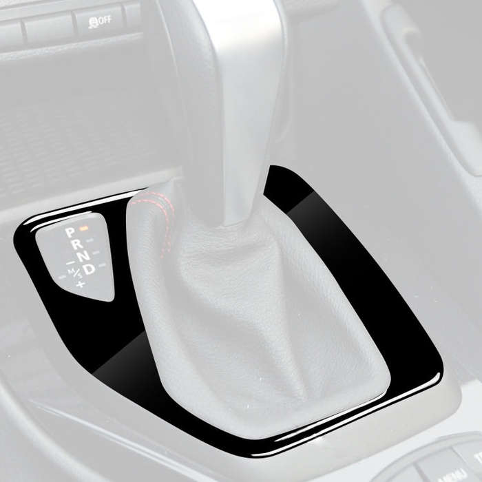 Car Left Drive Gear Panel Decorative Sticker for BMW X1 E84 2011-2015(Black)