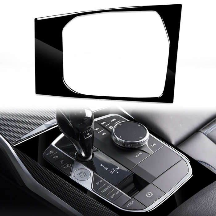 Car Left Drive Gear Panel Decorative Sticker for BMW Series 3 G20 G28 325Li 330d 335 2019-2020(Bl...