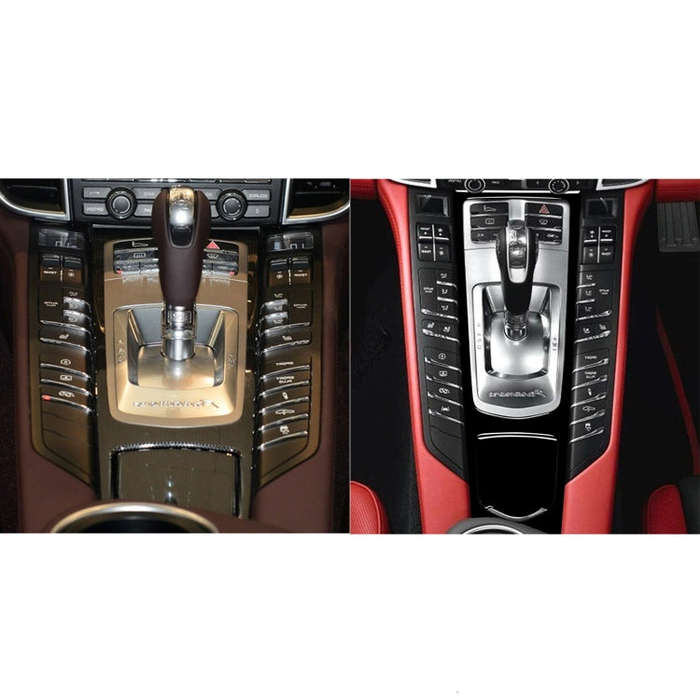 Car Right Drive Central Multimedia Panel Decorative Sticker For Porsche Panamera 2010-2016 (Black)