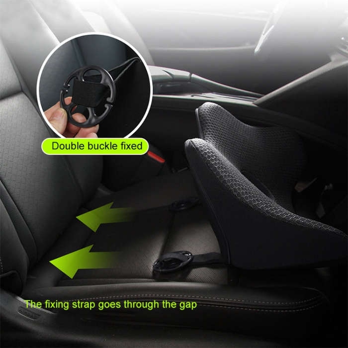 Car Memory Foam Breathable Lumbar Cushion (Beige)