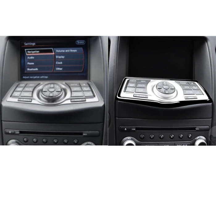 For Nissan 370Z Z34 2009- Car Multimedia Navigation Button Panel Decorative Sticker, Left and Rig...