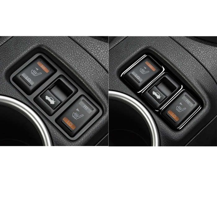 For Nissan 370Z Z34 2009- Car Central Control Heating Button Frame Decorative Sticker, Left and R...