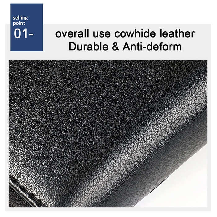 KB152 Butterfly Pattern Zipper Cowhide Leather Organ Shape Multiple Card Slots Anti-magnetic RFID...