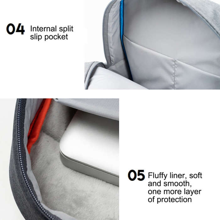 POFOKO A800 Series Polyester Waterproof Laptop Handbag for 15 inch Laptops(Dark Gray)