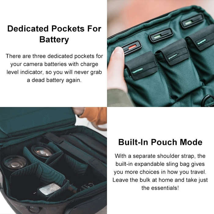 PGYTECH P-CB-020 2 in 1 Waterproof  Shockproof Outdoor Dual Shoulders Backpack + Single Shoulder ...