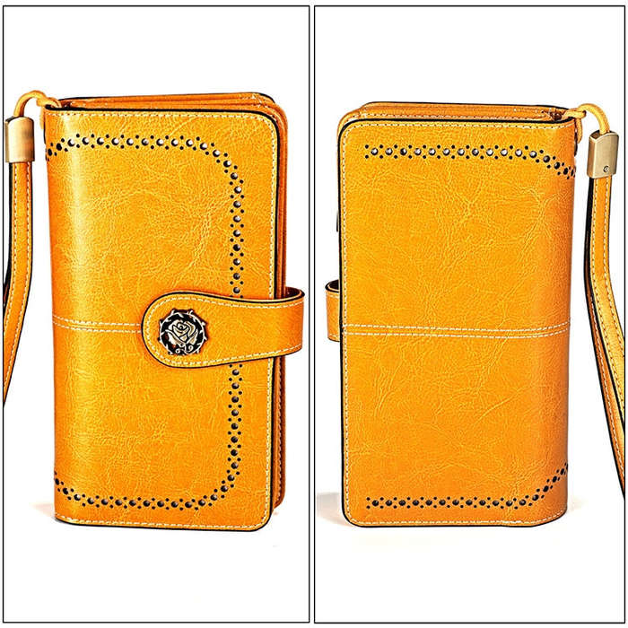 3556 Large Capacity Long Multi-function Anti-magnetic RFID Wallet Clutch for Ladies with Card Slo...