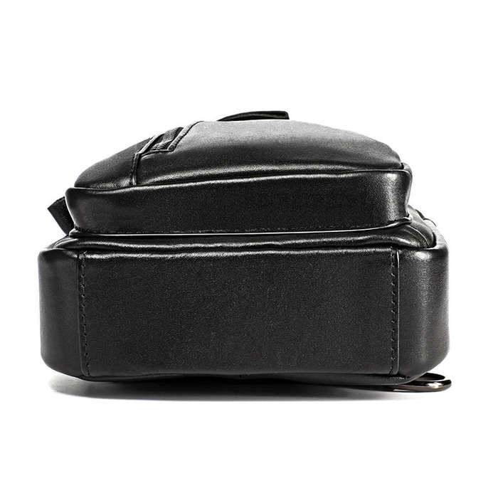 6027 Men Crossbody Bag Casual Multi-function Shoulder Waist Bag (Black)