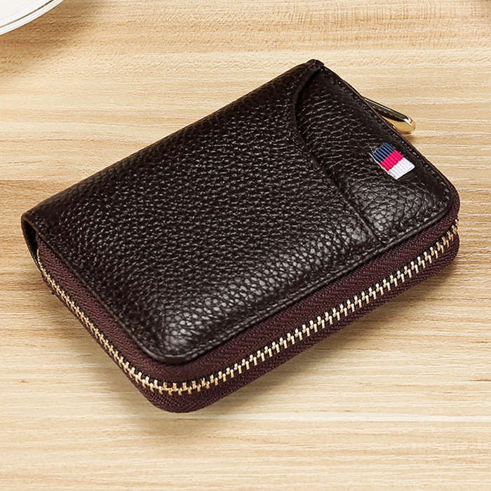 KB151 Multi-card Anti-magnetic RFID Organ Card Package Ladies Wallet (Coffee)