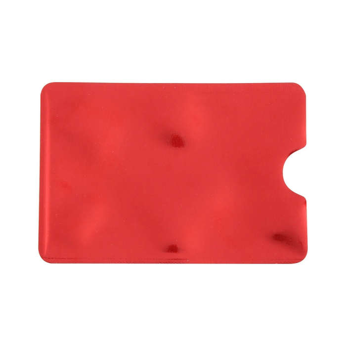 100pcs Aluminum Foil RFID Blocking Credit Card ID Bank Card Case, Size: 9 x 6.3cm (Red)