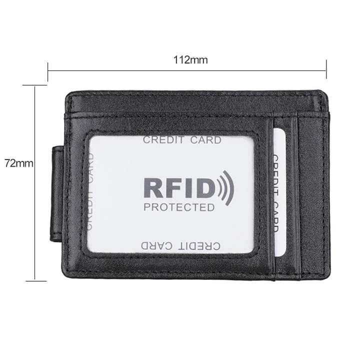 KB80 Antimagnetic RFID Crazy Horse Texture Oil Wax Leather Card Holder Wallet Billfold for Men an...