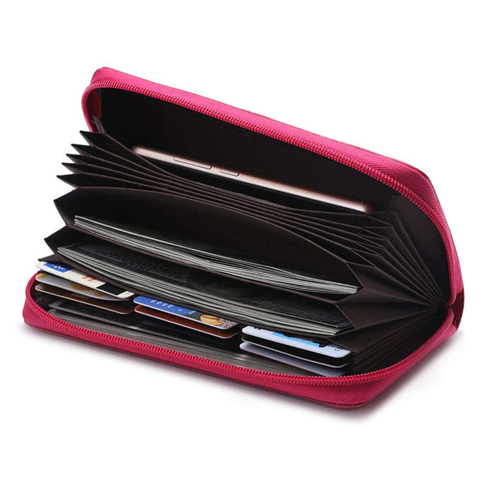 902 Antimagnetic RFID Litchi Texture Women Large Capacity Hand Wallet Purse Phone Bag with Card S...