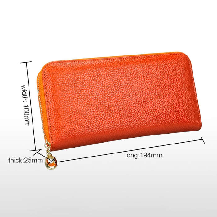 906 Antimagnetic RFID Litchi Texture Women Large Capacity Hand Wallet Purse Phone Bag with Card S...