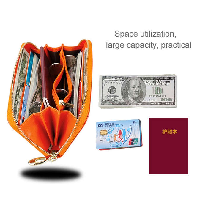 906 Antimagnetic RFID Litchi Texture Women Large Capacity Hand Wallet Purse Phone Bag with Card S...