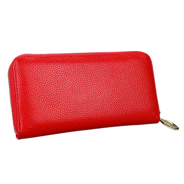 906 Antimagnetic RFID Litchi Texture Women Large Capacity Hand Wallet Purse Phone Bag with Card S...