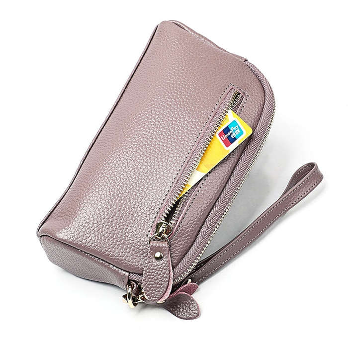 2025 Multifunctional Litchi Texture Women Large Capacity Hand Wallet Shell bag with Card Slots(Pa...