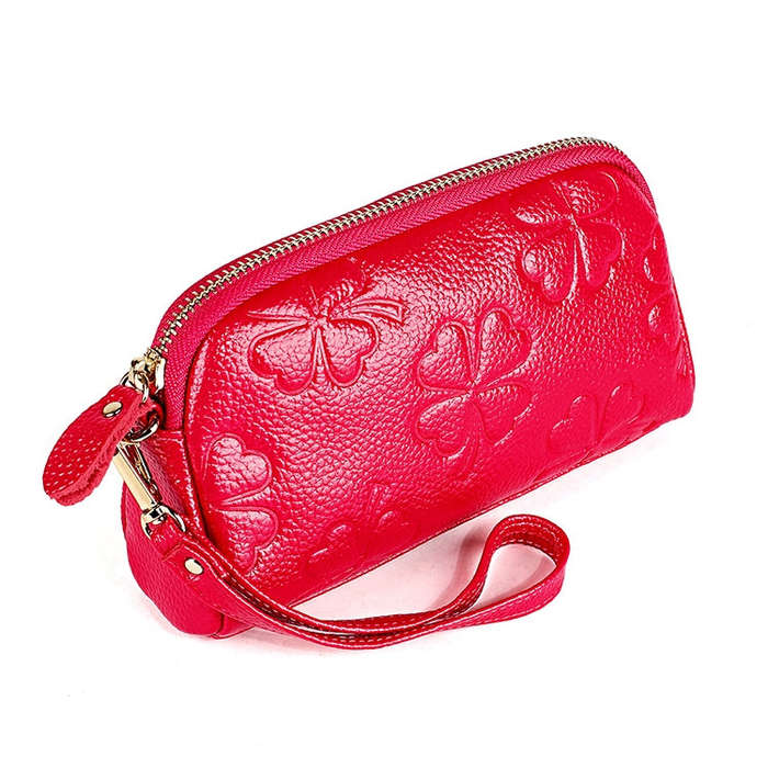 2026 Multifunctional Litchi Texture Women Large Capacity Hand Wallet Shell bag with Card Slots(Ro...