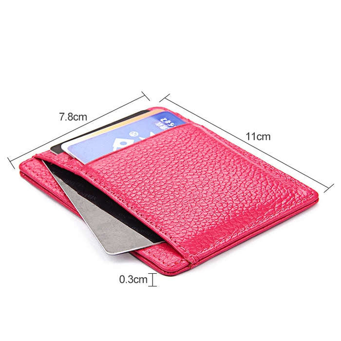 KB37 Antimagnetic RFID Litchi Texture Leather Card Holder Wallet Billfold for Men and Women (Lake...