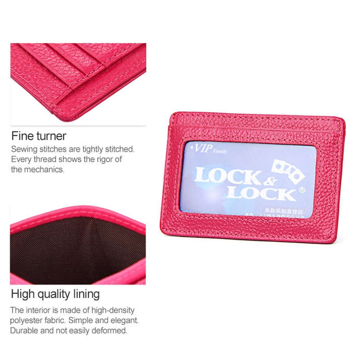 KB37 Antimagnetic RFID Litchi Texture Leather Card Holder Wallet Billfold for Men and Women (Lake...