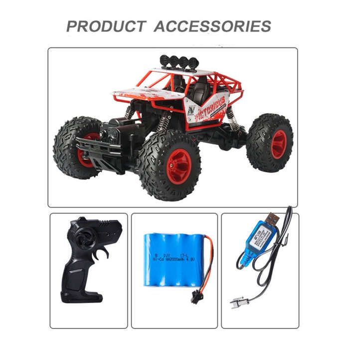6255 2.4GHz 1:16 Wireless Remote Control Drift Off-road Four-wheel Drive Children Toy Car(Red)