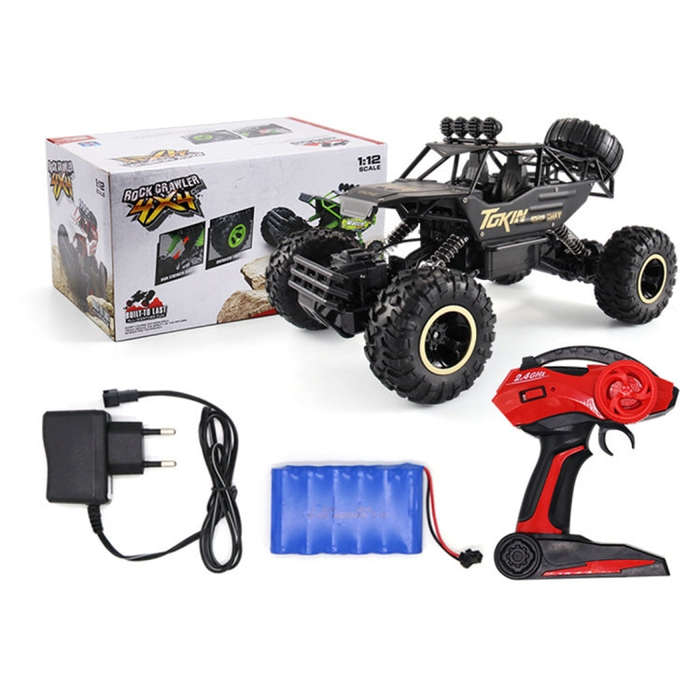 HD6026 1:12 Large Alloy Climbing Car Mountain Cross-country Four-wheel Drive Remote Control Car T...