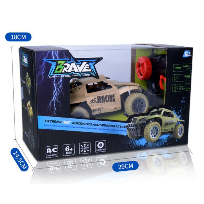 HD808 1:20 27Mhz Remote Control Short Truck High Speed Off-road Drifting Children Toy Car(Yellow)