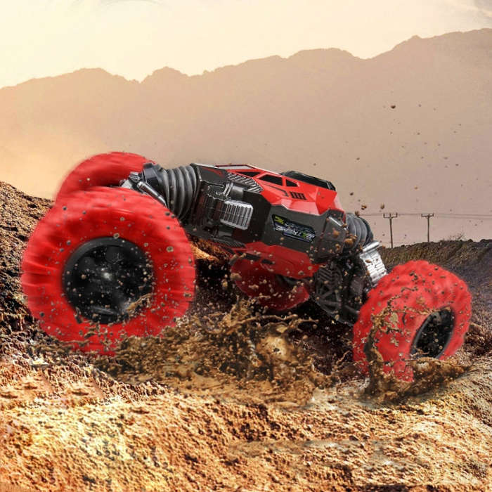 675E 1:16 2.4GHz Double-sided Twisted Off-road Four-wheel Drive Climbing Remote Control Children ...