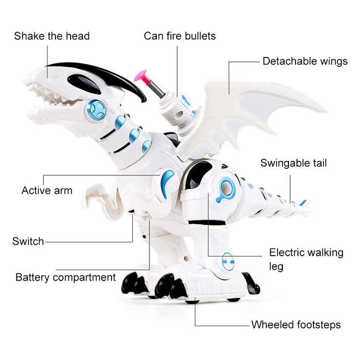 Electric Mechanical Fighting Dinosaur Children Dinosaur Model Toy, Support Walking & Lighting & S...