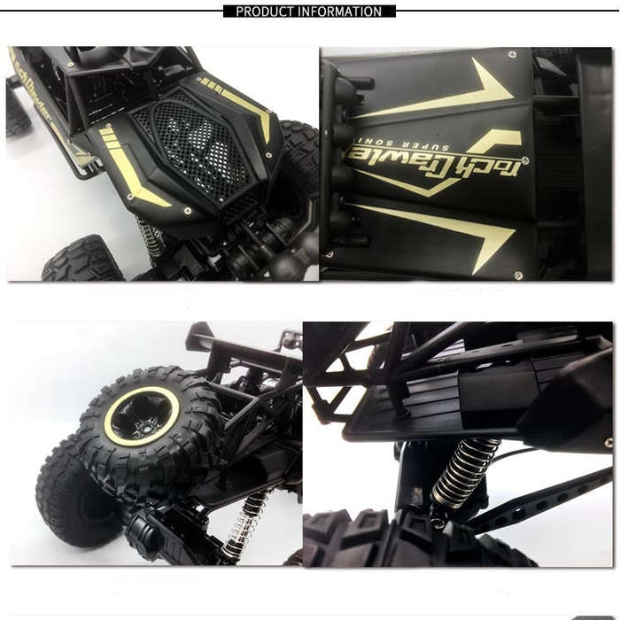 HD609 1:8 Oversized Alloy Climbing Car Off-road Remote Control Vehicle Toy(Black)