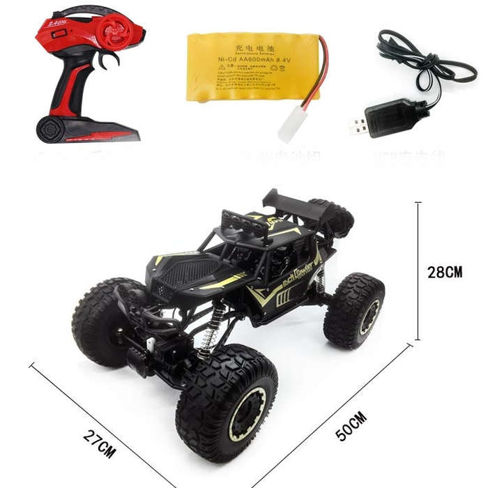 HD609 1:8 Oversized Alloy Climbing Car Off-road Remote Control Vehicle Toy(Black)