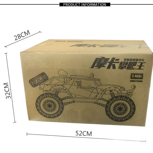 HD609 1:8 Oversized Alloy Climbing Car Off-road Remote Control Vehicle Toy(Black)