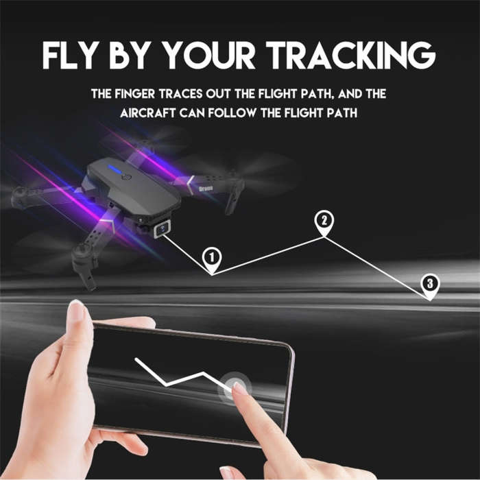 LS-E525 4K Single HD Camera Mini Foldable RC Quadcopter Drone Remote Control Aircraft(Black)