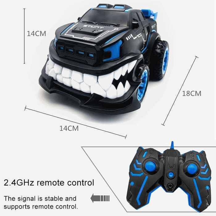 HD885J Devil Tooth Shape 360 Degree Upright Rotation Stunt Remote Control Car Electric Vehicle To...