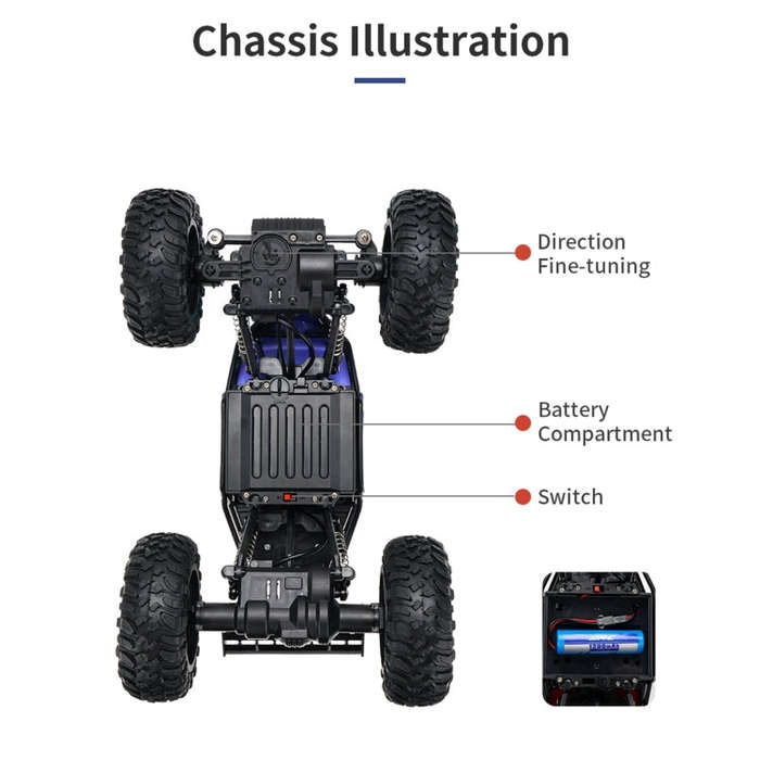 JJR/C Q112 1:14 4WD Remote Control Alloy Climbing Car (Blue)