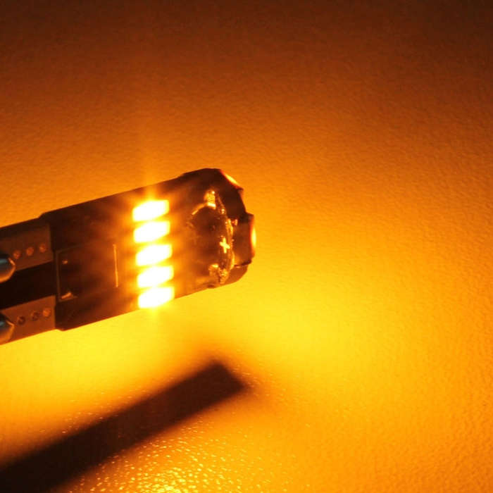 2 PCS DC 12V 2W 240LM 5500K T10-4014-15SMD Car Width Lamp Clearance Light Parking Lights(Amber Li...