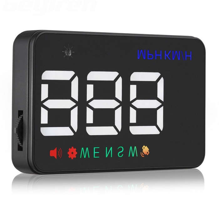 Geyiren A5 HUD 3.5 inch Car Head Up Display with GPS System, Two Mode Display, Light Sensors, KM/...