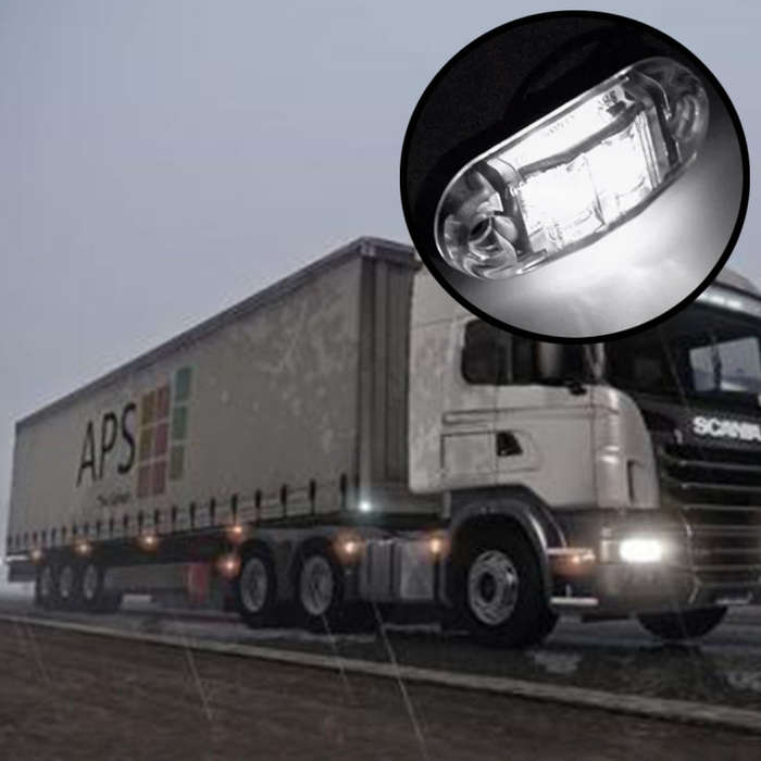 10 PCS DC 10-30V Car Truck Trailer Piranha 3-LED Side Marker Indicator Lights Bulb Lamp, Light Co...